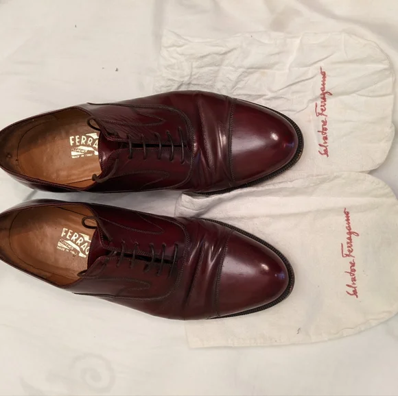 Salvatore Ferragamo 10-1/2 red/brown shoes Salvatore Ferragamo Red Dress Shoes for Men for sale | eBay main image 3